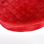 Nordstrom 1980s Vintage Italian Red Quilted Suede Tassel Tusk Shoulder Bag Photo 3