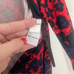 Diane Von Furstenberg  Silk Red Print Wrap New Julian Two Dress Photo 5