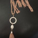 Ellen Tracy  Tassel Set Pave crystals Necklace Photo 0