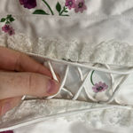 For Love & Lemons Violet Crop Bustier Corset White Floral Top Size Small Photo 4