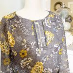 Burton of London Gray Floral Shirtdress with Tie Belt Size Small Photo 4