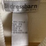 Dress Barn Ivory Faux Peal Embellished Mock Neck Long Sleeve Pullover Sweater PS Photo 6