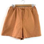 James Street Co Pull On Elastic Waist Trouser Cotton Blend Short Size Small Orange Photo 3