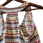 KAVU  Racerback High Low Dress‎ Multicolor Geometric Patterned Casual Photo 2