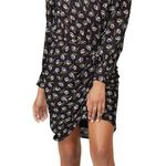 Veronica Beard Cadence Dress Size 0 Black Tulip Floral Print Draped Silk Garden Photo 0