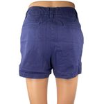 Faded Glory  Women's Purple Blue High Waist Pockets Casual Mini Chino Shorts Sz 6 Photo 2