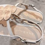 Jack Rogers Worth Raffia Flat Sandals in Ivory/White, NWT, Size 7 Photo 6