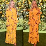 La DoubleJ Summer Visconti Silk Maxi Dress Yellow Floral Print Size XS NWOT Photo 9