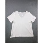 Old Navy Luxe V Neck Short Sleeve T Shirt Women XL White Basic Everyday Tee Photo 6