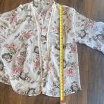 Candie's  Black and White Floral Shrugs kimono Photo 7