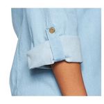 Denim & Co . Long Sleeve Lightweight Stretch Denim Big Shirt Tunic A213037 XL NWT Photo 6