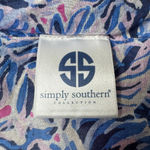 Simply Southern Swim Beach Cover-Up Size S-M Blue & Pink Photo 3