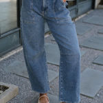 These Three Boutique  Lolly Utility Barrel Jean - Medium Wash Photo 0