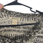 Lucky Brand Women's Size Small Black White Crochet Knit Sweater Photo 3