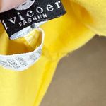 Flowy Yellow Boho Blouse Feminine Cottagecore Puff Sleeve Stretchy Large Top Photo 5