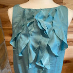 Loft green ruffle shirt size small Photo 1