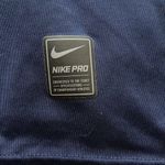 Nike Womens  PRO DRI-FIT Navy Blue Scoop Neck Crewneck Pullover Shirt Large #1401 Photo 1
