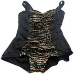 Flawed women’s swimsuit size 14 ruched one piece swimsuit boy short clean inside Gray Photo 0