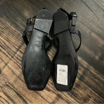 Saint Laurent Women’s New YSL Black Cassandra Logo leather sandals sz 36.5 Photo 3