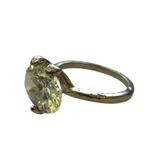 Diamond CZ Solitaire Engagement Silver Ring Size 8.5 Photo 2