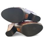 Frye Ella Clogs Stud Burgundy Leather Shearling Wood High Heels Womens 7 Photo 5