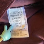 Gap Chic Burgundy Side Zip Velvet Leggings Size 26R dark academia preppy Photo 8