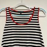 Green Envelope Women’s Sz: M Black & White Striped Tank Top Red contrasting trim Size M Photo 11