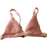 Bikini Top Triangle Textured Removable Cups Blush Pink M Size M Photo 0