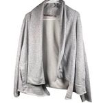 Athleta Wrap Open Cardigan Size M Light Grey Embroidered Carolina Breeze Photo 0