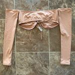 SKIMS  Long Sleeve Bikini Top Ochre Size Medium Photo 7