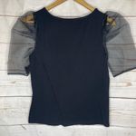 BB Dakota by Steve Madden • Blouse • Puff Sheer Sleeves • Black • Small Photo 4
