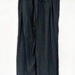 Vince Black Wide Leg Pleated Linen Blend Pull-On Slack Pants Size Medium NWT Photo 2