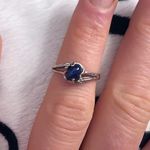 Boutique Blue star sapphire & diamonds white gold ring 4 Photo 1