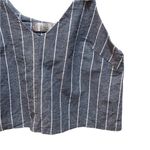 LF Rumor Boutique Striped Crop Top Blue and White Size Small Photo 3