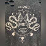 NWT Occasion Size S Black Acid Wash Distressed Cosmos Tee Shirt Moon Cycle Snake Photo 1