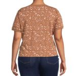 No Bo NWT mushroom ringer tee top brown short sleeve t-shirt plus size XL Photo 5