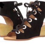 DV by Dolce Vit 'Lei' Black Suede Wedge Grommet Sandal Photo 0
