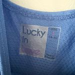 Lucky in Love Tennis Wear Long Sleeve Top with Criss Cross Back in Periwinkle S Blue Photo 3