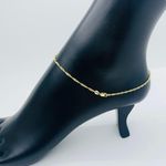 Real 10k Gold Ankle Bracelet Singapore 10” Photo 6