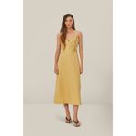 Farm Rio NWOT  Linen Sand 3d Flower Midi Dress Size L Photo 1