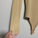 A New Day Tan Long Sleeved Ribbed Bodysuit Photo 1