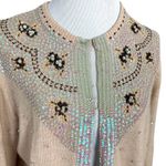 Newport News Silk and Angora Beaded Sweater Cardigan Size XL Photo 2