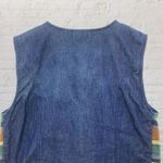 Susan Bristol Vintage Tapestry Vest XL 90s Multi Stripe Photo 4