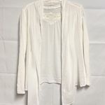 Promod White Gauzy Open Front Cardigan Size Small Photo 0