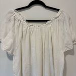 Faherty  Annabelle White Organic Cotton Flax Dress Peasant Cottagecore Costal Photo 10