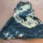 Cotton Express  tie dye chambray 100% cotton blue buttoned mini dress, size S Photo 13