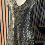 EXPRESS  NYE sequin gold and black dress size small 1920 style dress short Photo 0