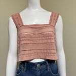 Aerie NWOT -  soft pink crochet top - Size S Photo 0