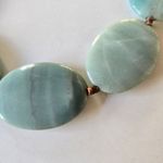 Amazonite Flat Polished Necklace 16" Blue Photo 2