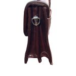 M.C. Leather Faux Crocodile Black and Brown Two Tone Hand Bag Purse Photo 4